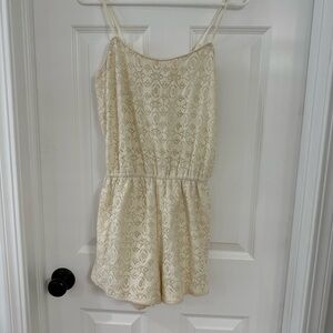 Mossimo Cream Lace Romper